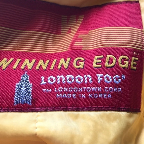 Vintage London Fog Winning Edge Yellow Jacket Windbreaker thinsulate 13/14 - Picture 10 of 13